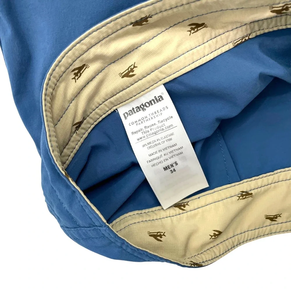 Patagonia‎ Men's Stretch Wavefarer Board Shorts Size 34 blue